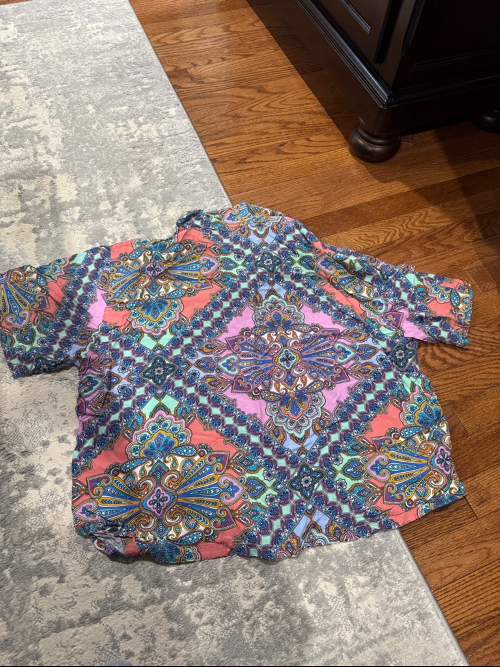 Jessica Simpson Multicolor Paisley Short Set - Picture 5 of 8